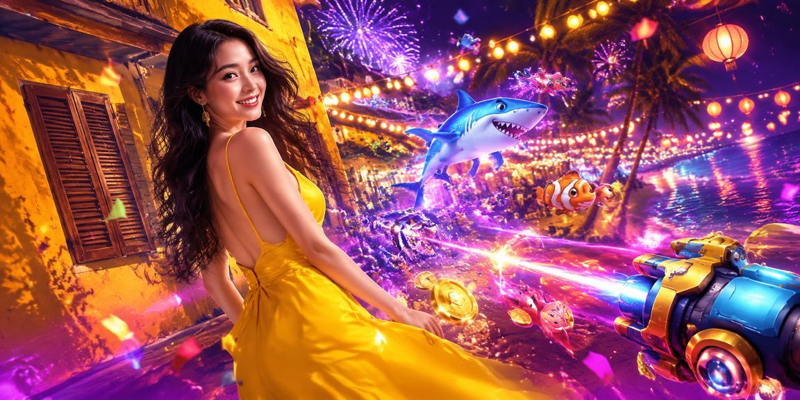 Giao diện ứng dụng giải trí trực tuyến trên điện thoại với đèn neon Hội An